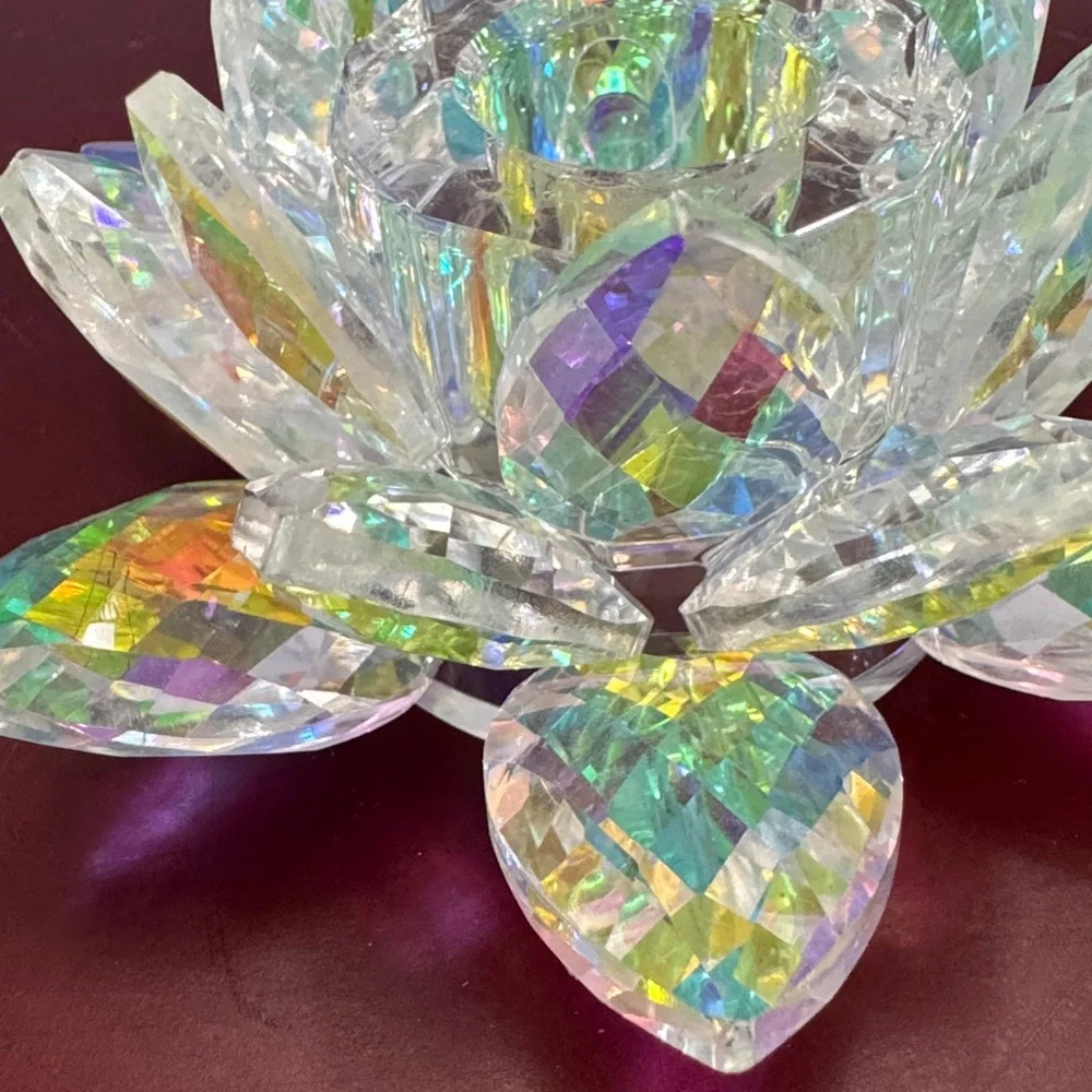 Vintage Crystal Lotus Candle Holder
Lotus Flower  Glass Prism Suncatcher - Picture 5 of 5